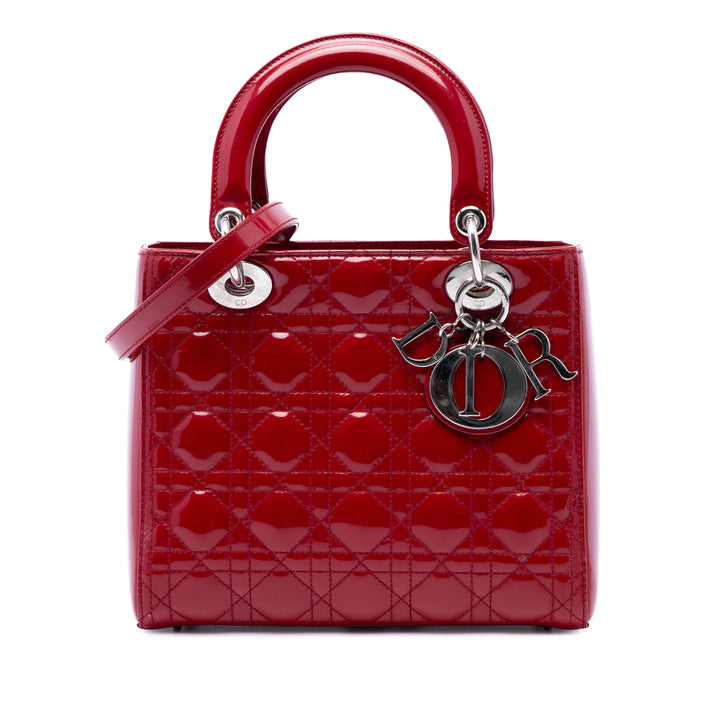 Lady Dior Cannage Moyen Rouge