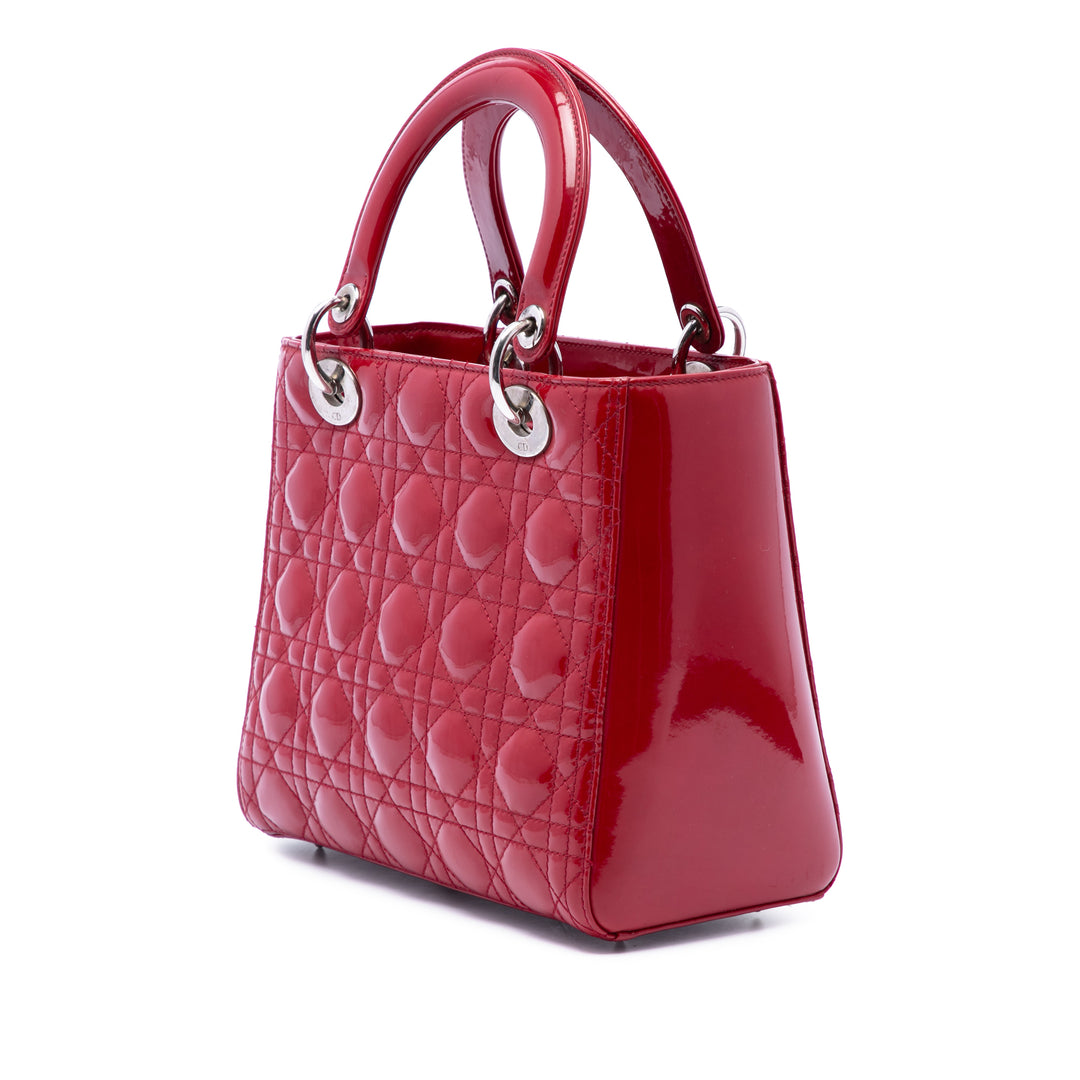 Lady Dior Cannage Moyen Rouge