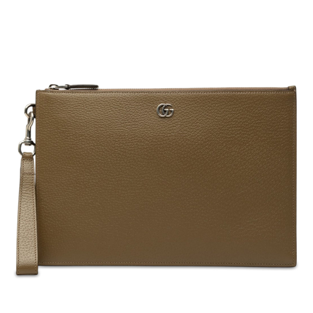 GG Marmont Pochette Cuir de veau Marron