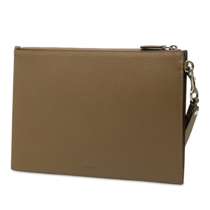 GG Marmont Pochette Cuir de veau Marron