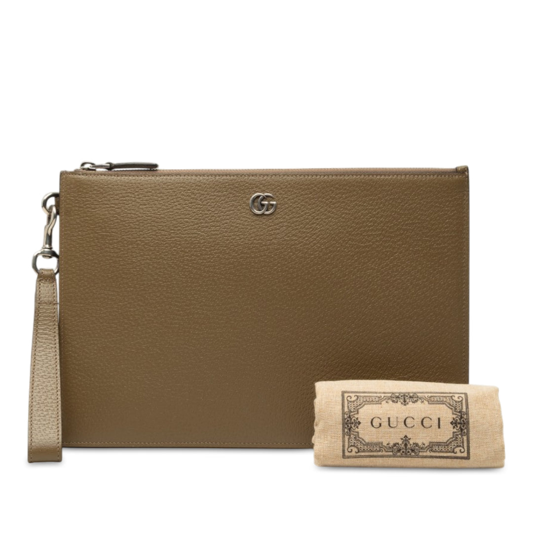 GG Marmont Pochette Cuir de veau Marron