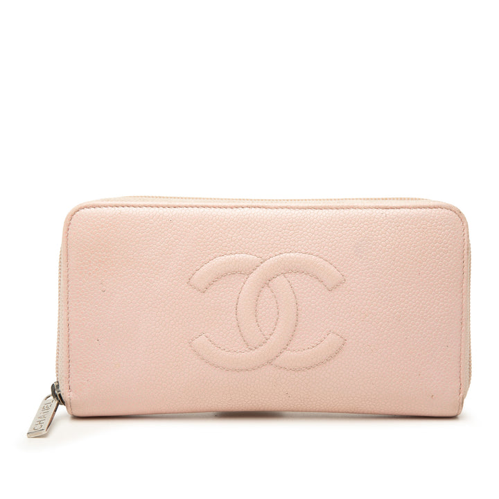 Chanel CC Caviar Portefeuille long zippé