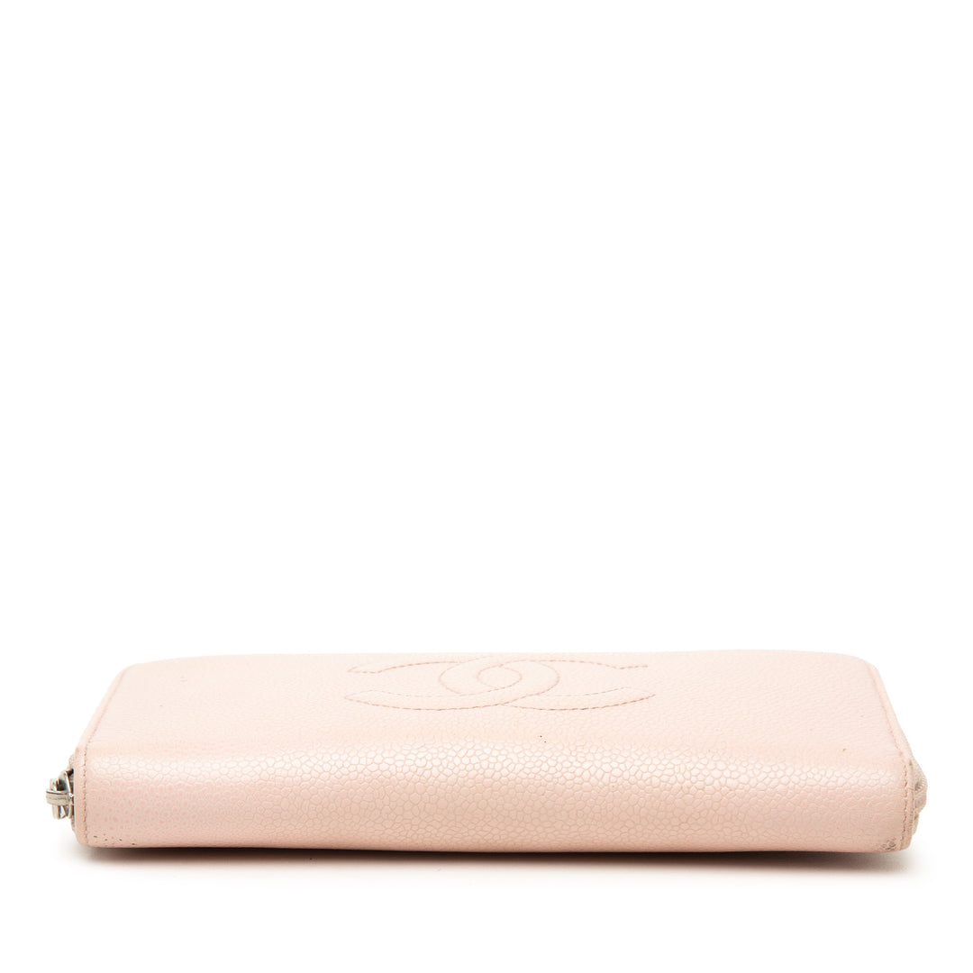 Chanel CC Caviar Portefeuille long zippé