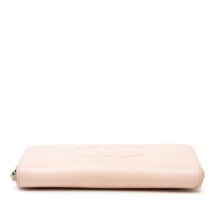 Chanel CC Caviar Portefeuille long zippé