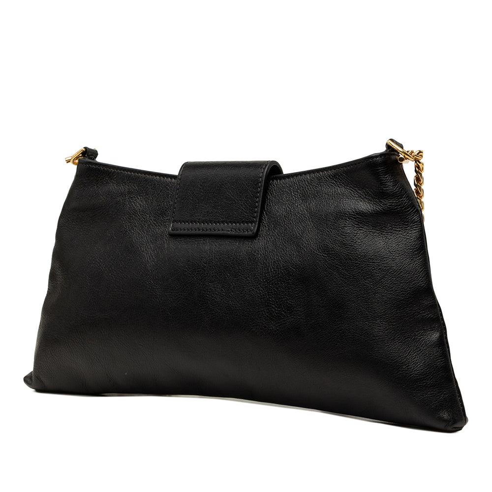 Celine Triomphe Wiltern Sac Cuir de veau Noir – vue 2 – GABY PARIS