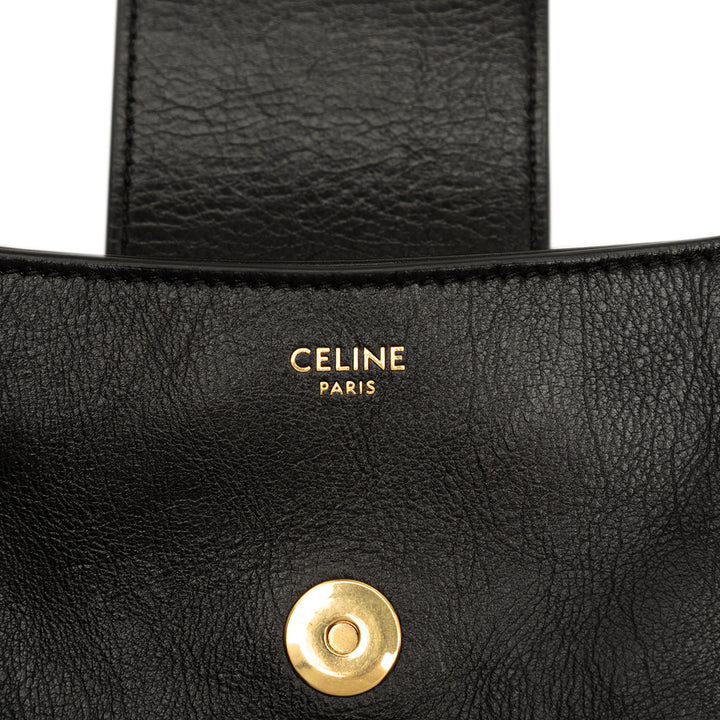 Celine Triomphe Wiltern Sac Cuir de veau Noir – vue 5 – GABY PARIS