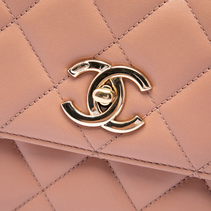 Chanel Matelassé Trendy CC à rabat Moyen Cuir d'agneau Marron – vue 5 – GABY PARIS