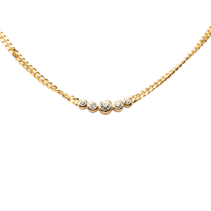 Dior Collier Strass Pendant plaqué or – vue 2 – GABY PARIS