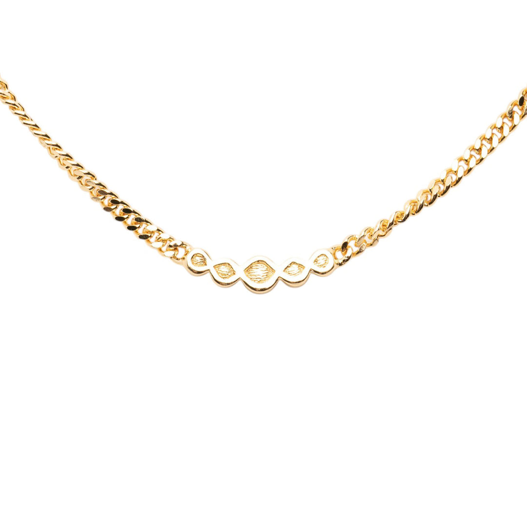 Dior Collier Strass Pendant plaqué or – vue 3 – GABY PARIS