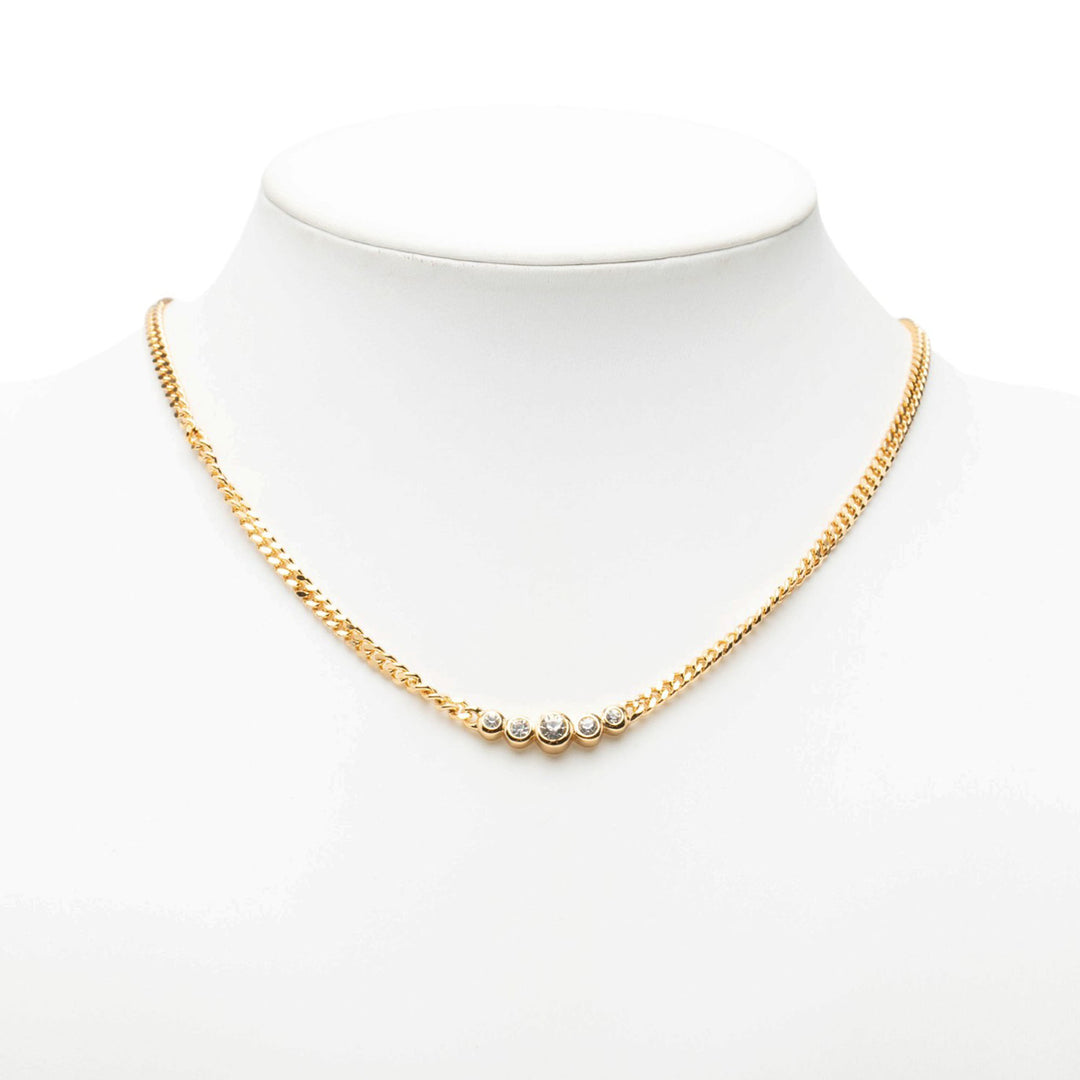 Dior Collier Strass Pendant plaqué or – vue 6 – GABY PARIS