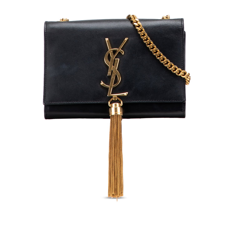 Saint Laurent Small Cuir Monogram Kate Tassel Sac porté croisé Noir – GABY PARIS Authentique