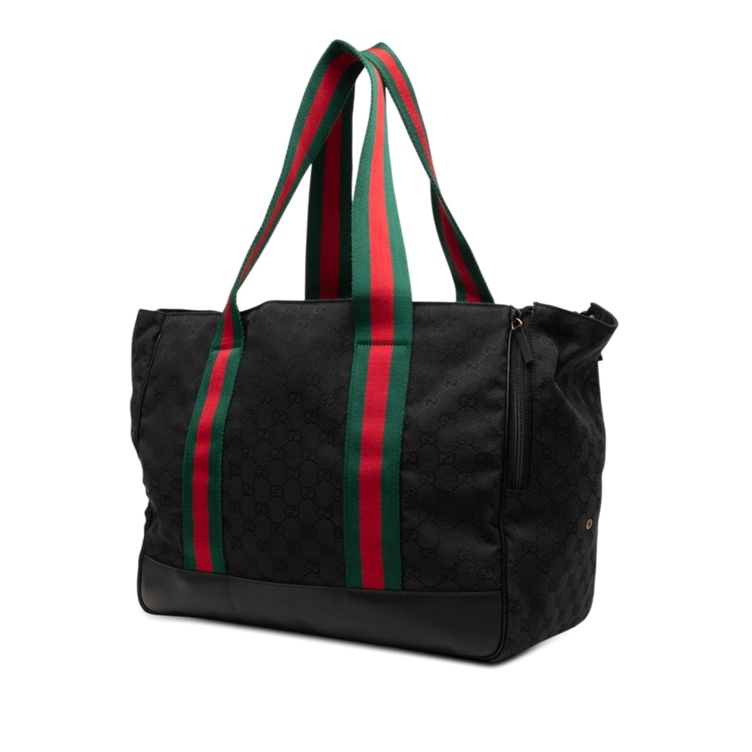 Gucci GG Toile Web Dog Carrier Sac