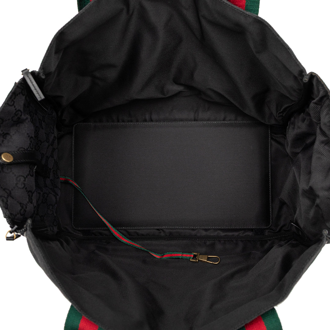 Gucci GG Toile Web Dog Carrier Sac