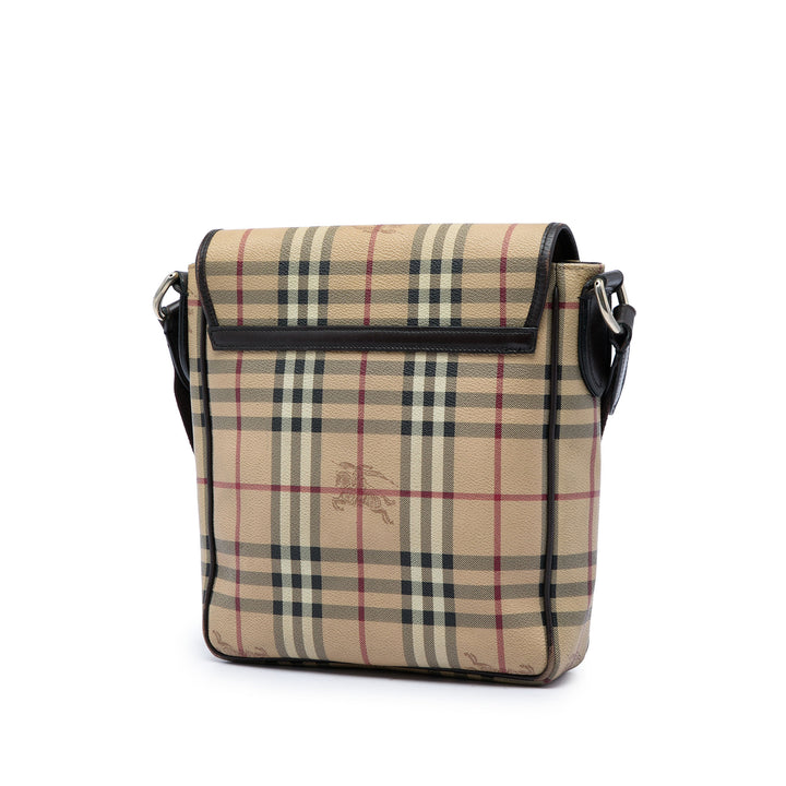Burberry Sac bandoulière Haymarket Check Toile enduite Beige – vue 2 – GABY PARIS