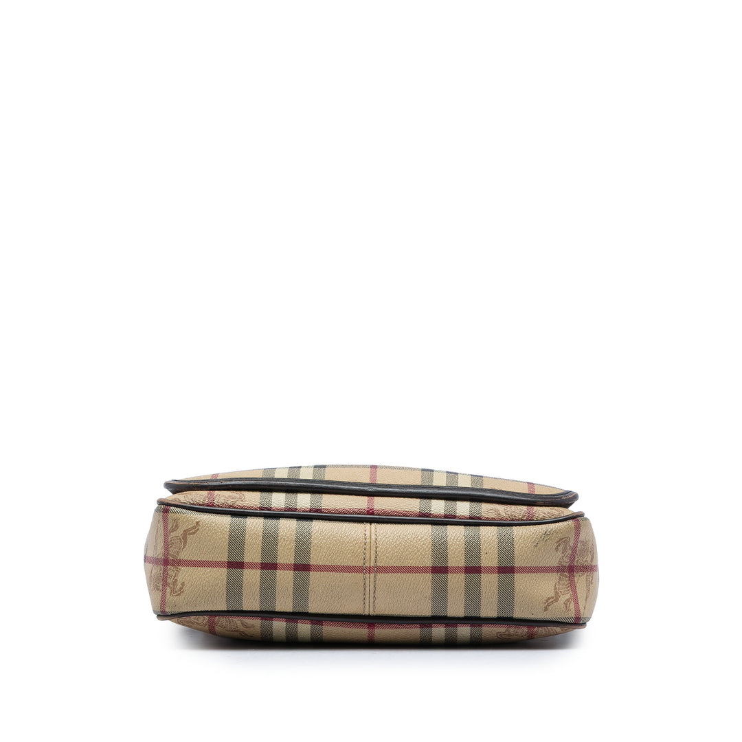 Burberry Sac bandoulière Haymarket Check Toile enduite Beige – vue 3 – GABY PARIS
