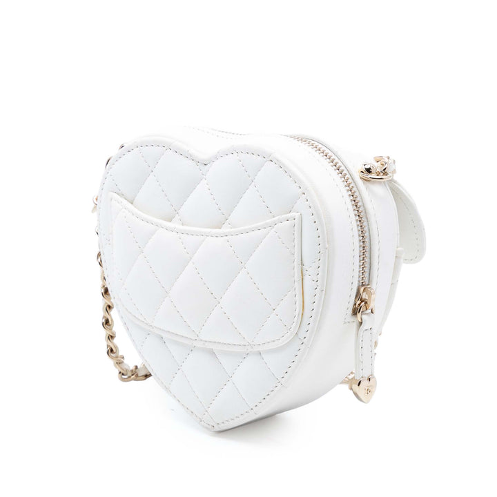 Chanel Mini Cuir d’agneau CC in Love Heart Sac porté croisé
