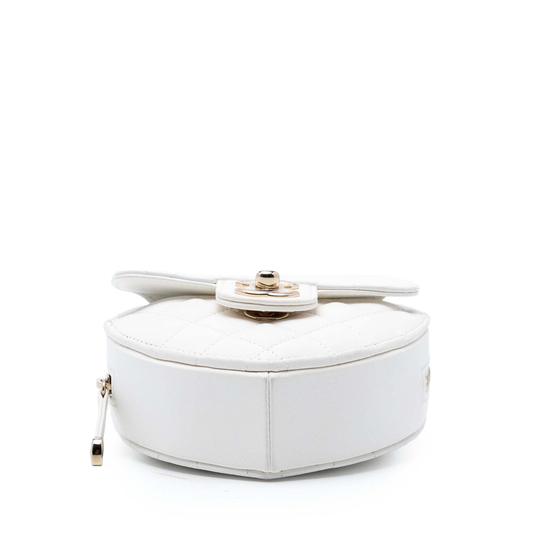 Chanel Mini Cuir d’agneau CC in Love Heart Sac porté croisé