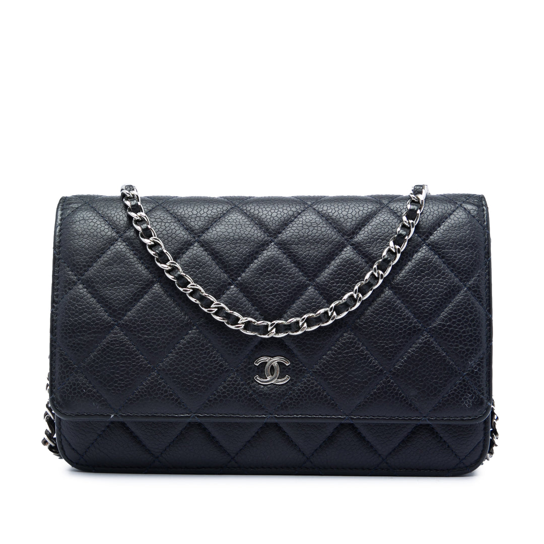 Chanel CC Matelassé Caviar Wallet on Chain
