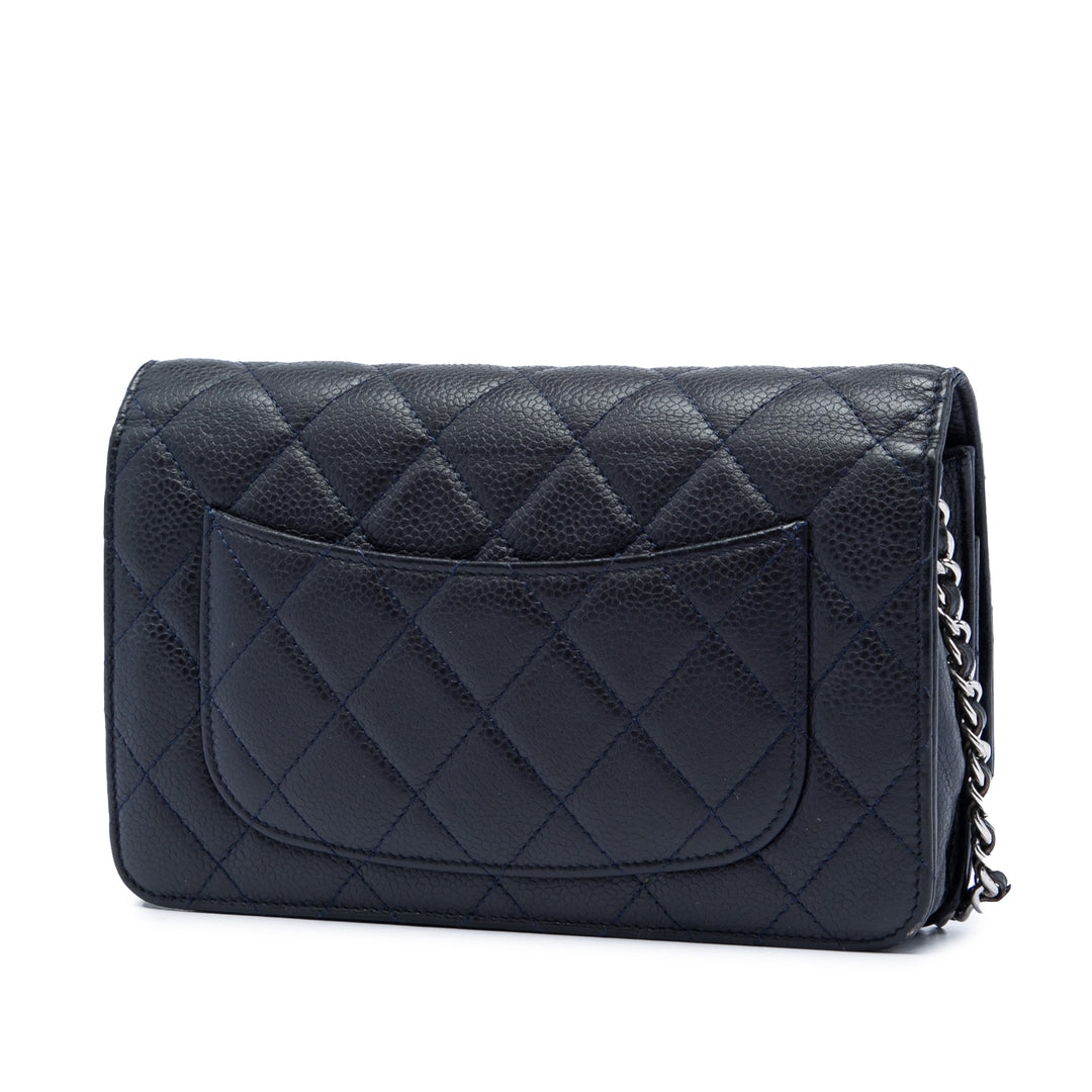 Chanel CC Matelassé Caviar Wallet on Chain
