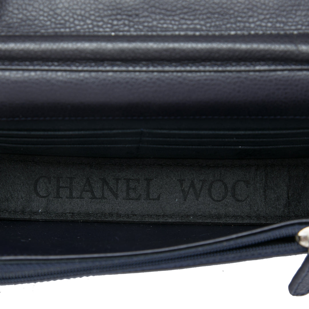 Chanel CC Matelassé Caviar Wallet on Chain