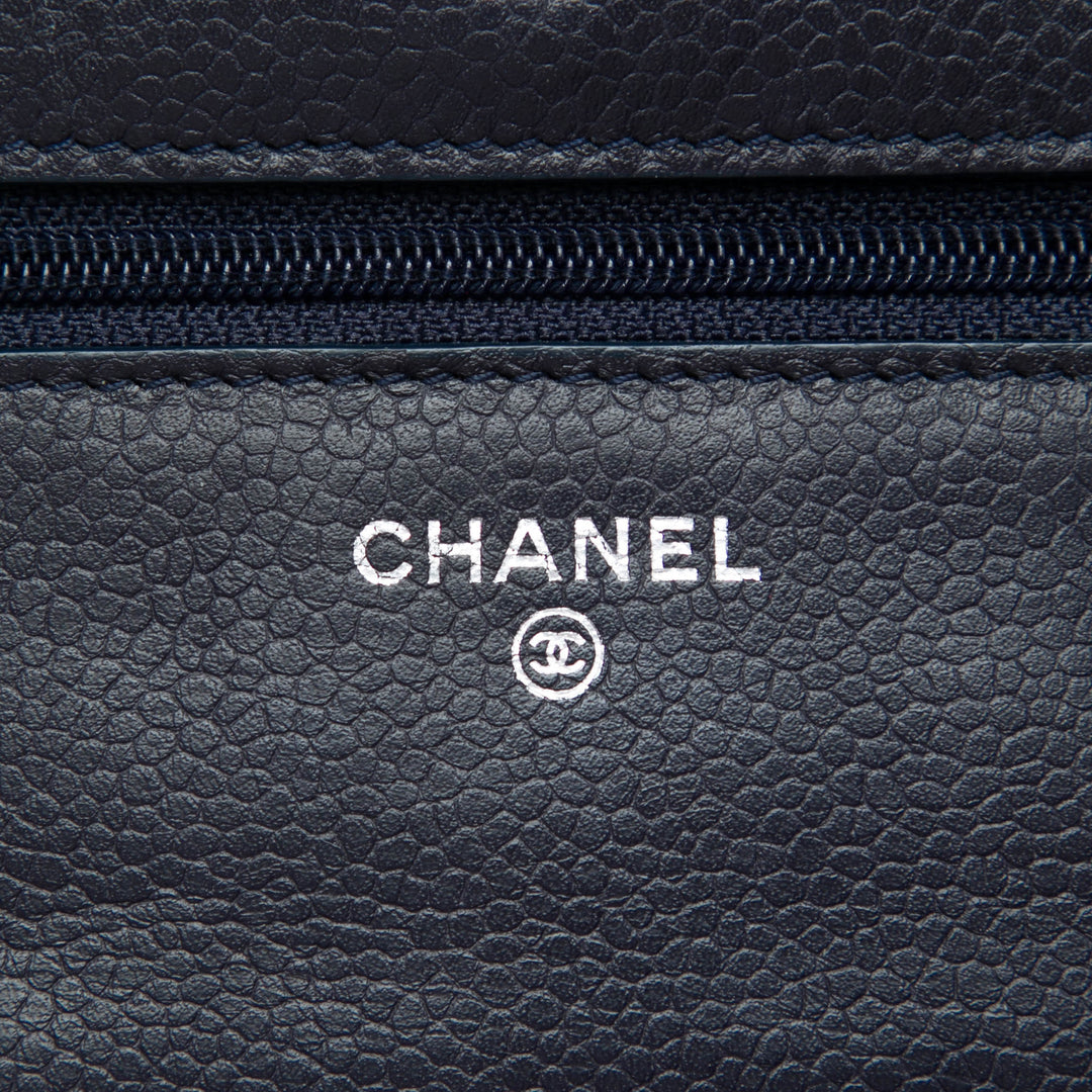 Chanel CC Matelassé Caviar Wallet on Chain