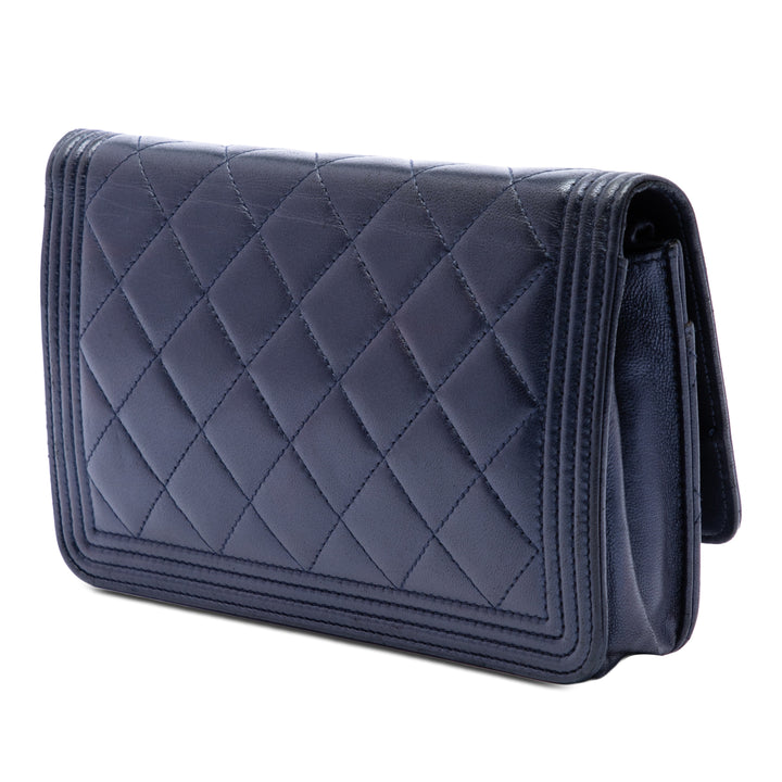 Chanel Matelassé Cuir d’agneau Boy Wallet on Chain
