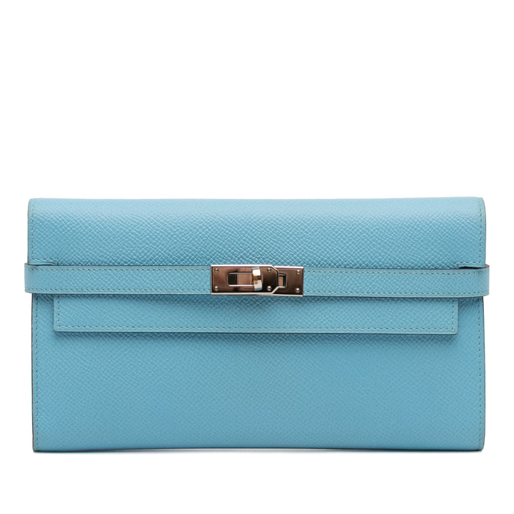Hermès Epsom Kelly Longue Wallet Bleu – GABY PARIS Authentique