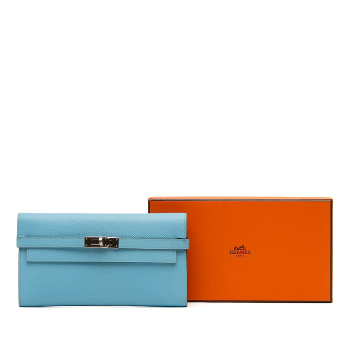 Hermès Epsom Kelly Longue Wallet Bleu – GABY PARIS Authentique