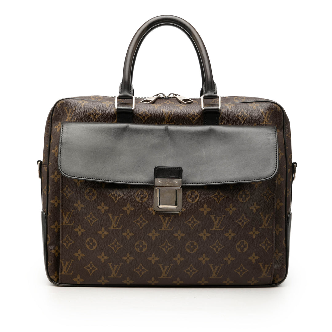 Louis Vuitton Macassar Souple Porte-documents Monogram Marron – vue principale – GABY PARIS