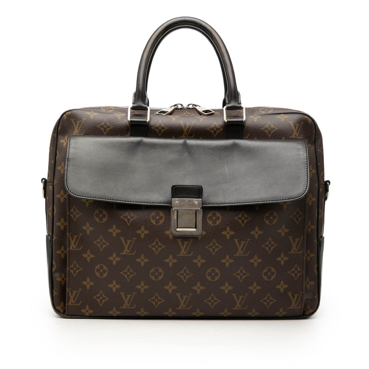 Louis Vuitton Macassar Souple Porte-documents Monogram Marron – vue principale – GABY PARIS
