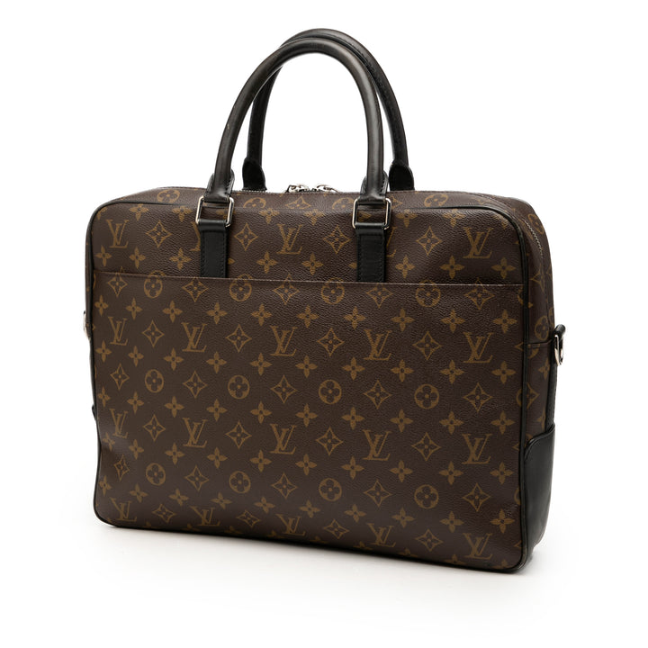 Louis Vuitton Macassar Souple Porte-documents Monogram Marron – vue 2 – GABY PARIS