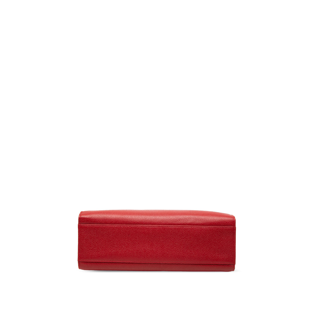 Chanel CC Turn Lock Cabas chaîne Cuir caviar