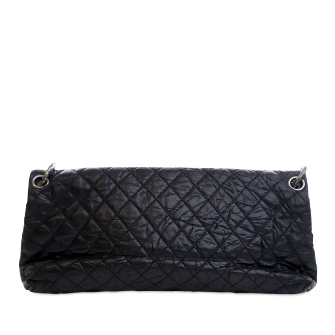 Chanel Matelassé vieilli Cuir de veau CC Foldover à rabat