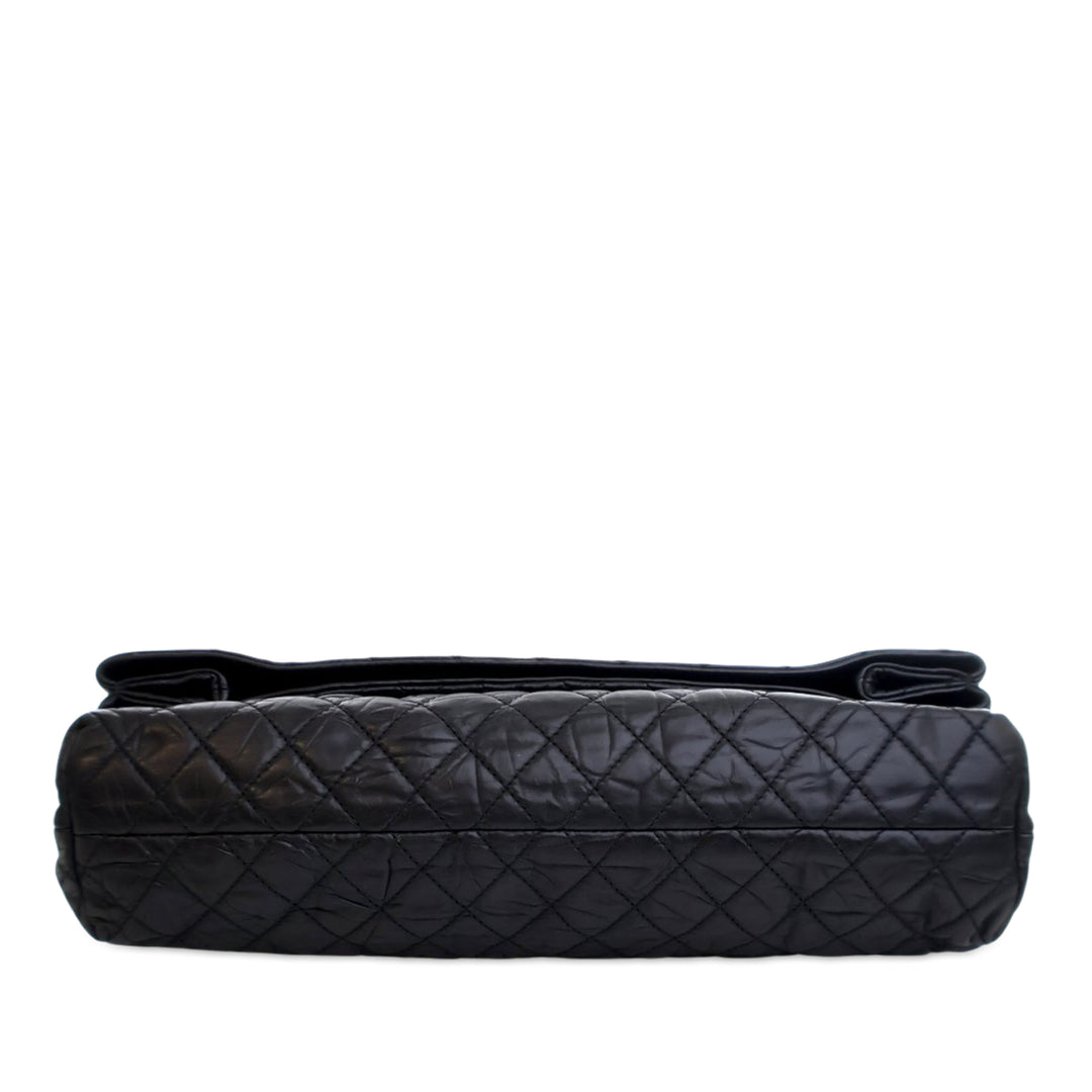 Chanel Matelassé vieilli Cuir de veau CC Foldover à rabat