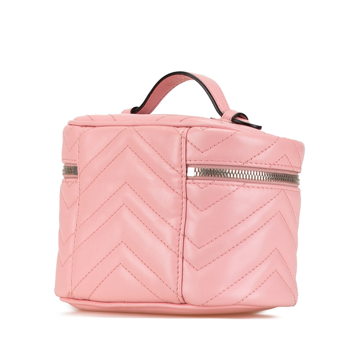 Mini GG Marmont Round Leather Vanity Bag Pink - Gaby Paris