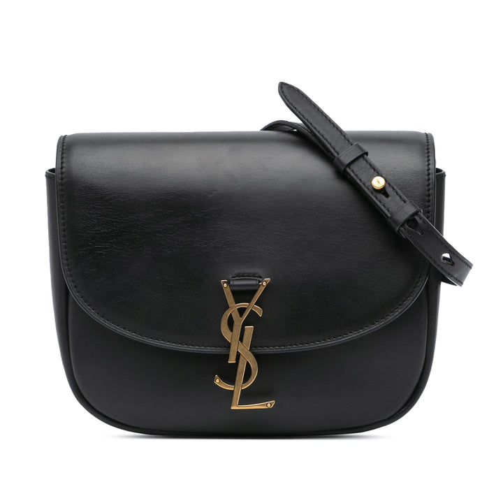 Medium Leather Monogram Kaia Crossbody Black - Gaby Paris