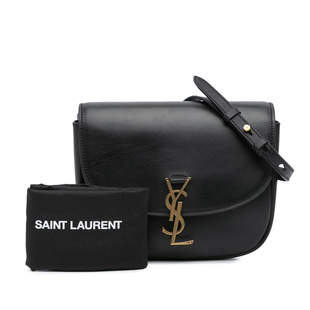 Medium Leather Monogram Kaia Crossbody Black - Gaby Paris