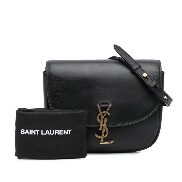 Medium Leather Monogram Kaia Crossbody Black - Gaby Paris