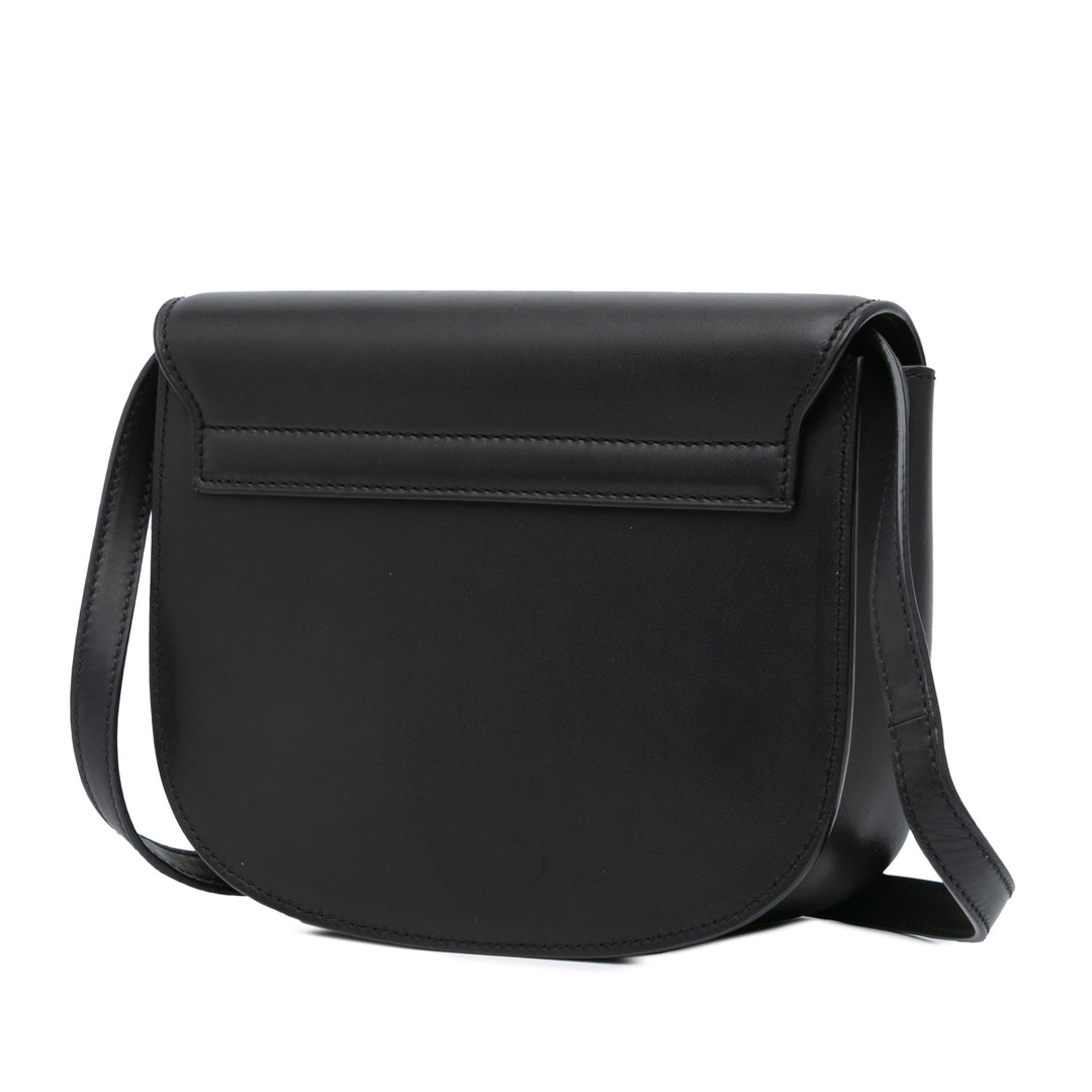 Medium Leather Monogram Kaia Crossbody Black - Gaby Paris