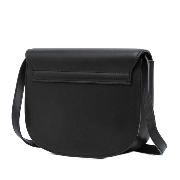 Medium Leather Monogram Kaia Crossbody Black - Gaby Paris