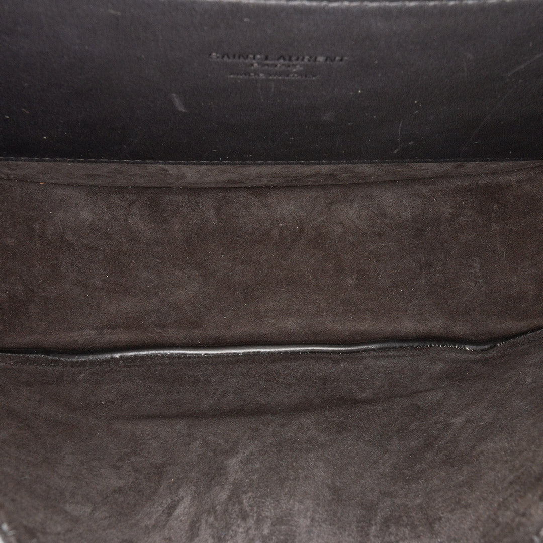 Medium Leather Monogram Kaia Crossbody Black - Gaby Paris