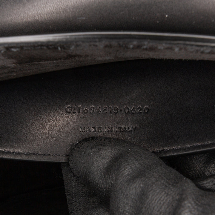 Medium Leather Monogram Kaia Crossbody Black - Gaby Paris