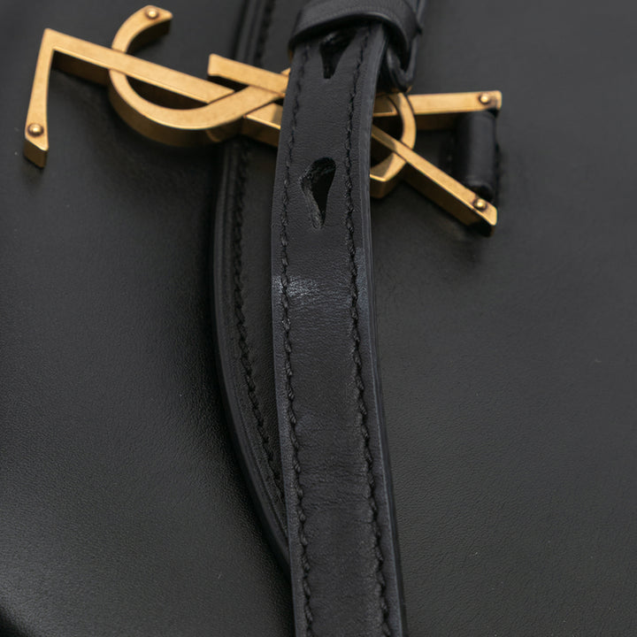 Medium Leather Monogram Kaia Crossbody Black - Gaby Paris