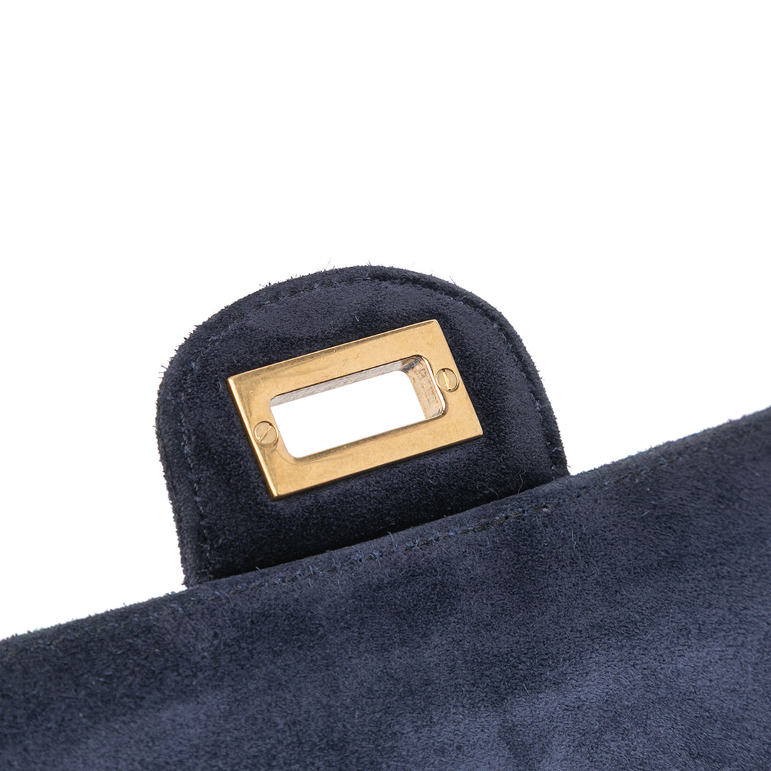 Chanel Reissue 2.55 Quilted Daim Double rabat 225 Bleu