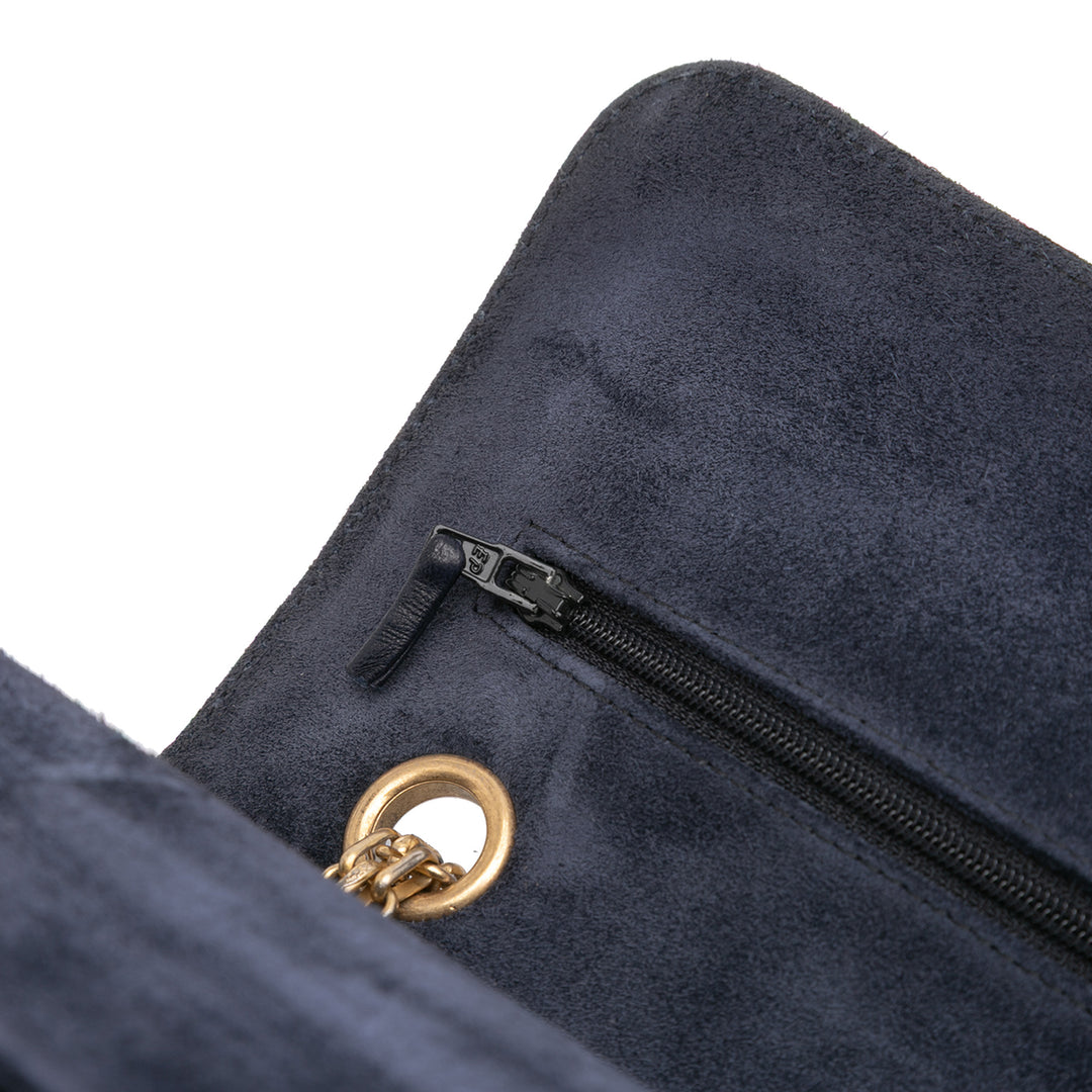 Chanel Reissue 2.55 Quilted Daim Double rabat 225 Bleu