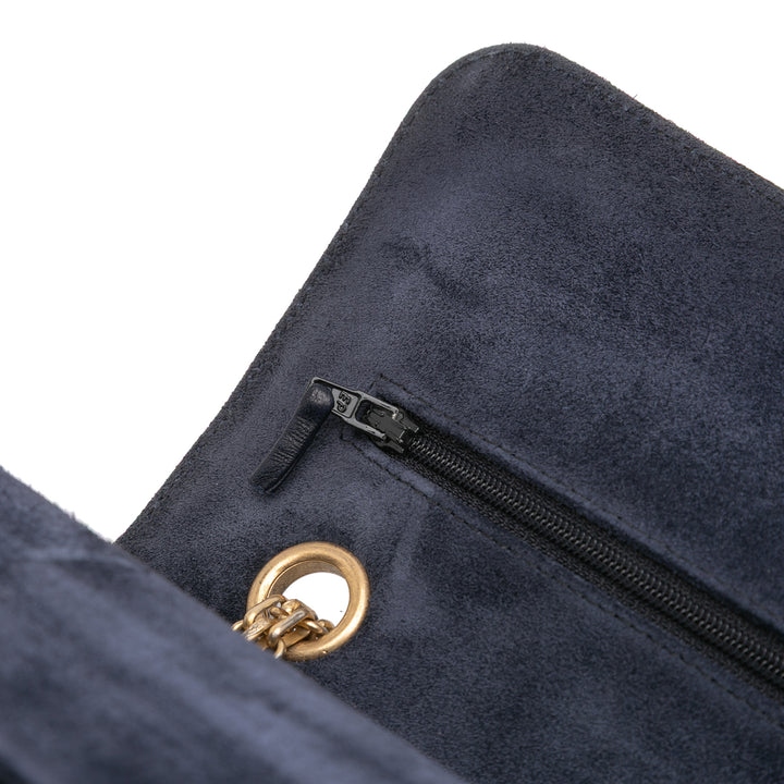 Chanel Reissue 2.55 Quilted Daim Double rabat 225 Bleu