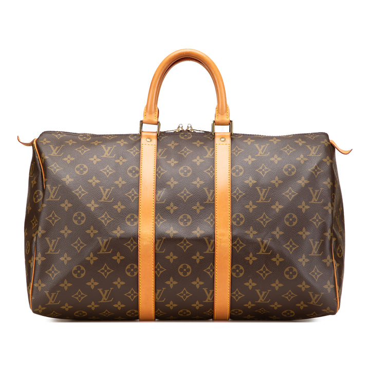 Louis Vuitton Monogram Keepall 45 Marron