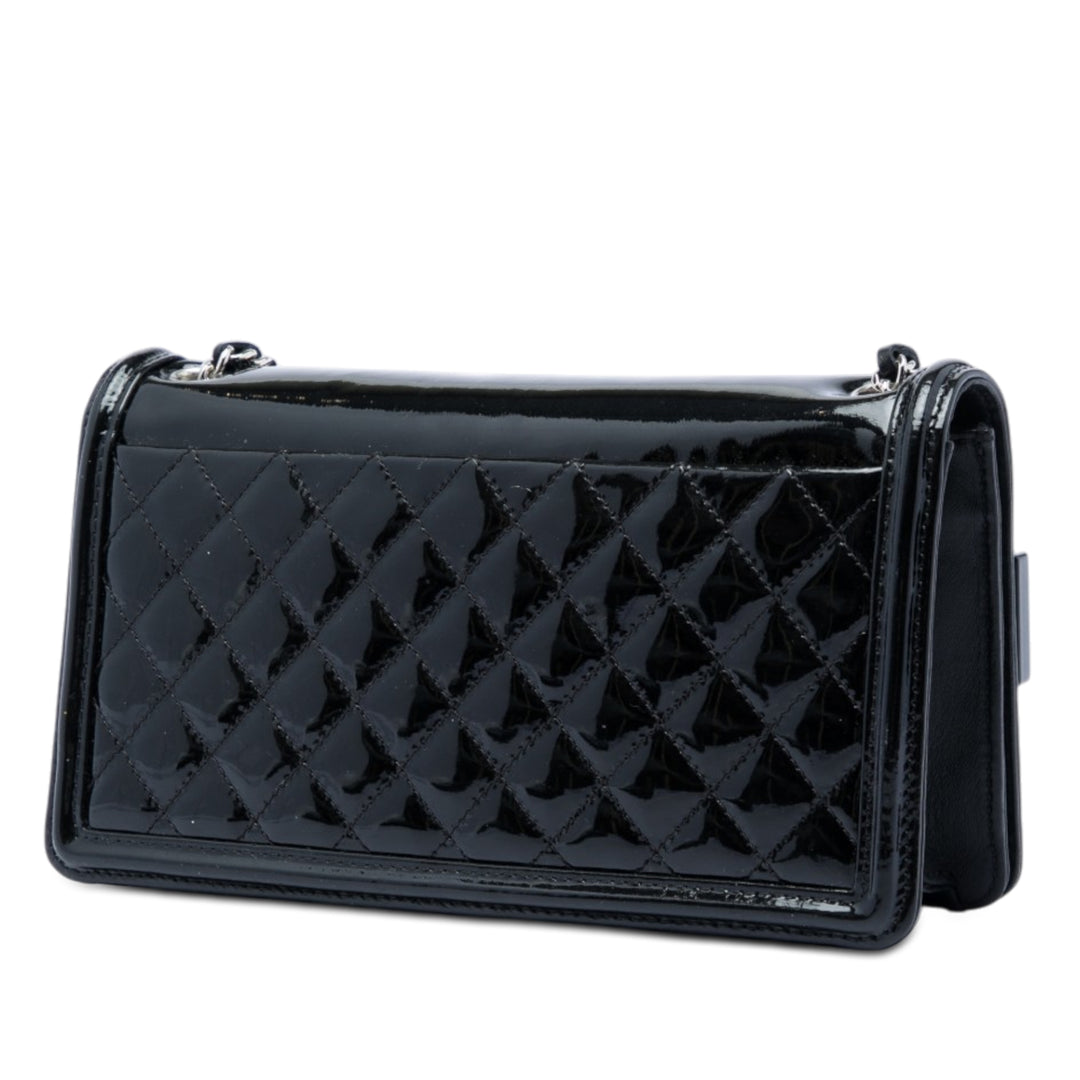 Chanel Acrylic Rayé Boy Brick Horizontal à rabat Cuir