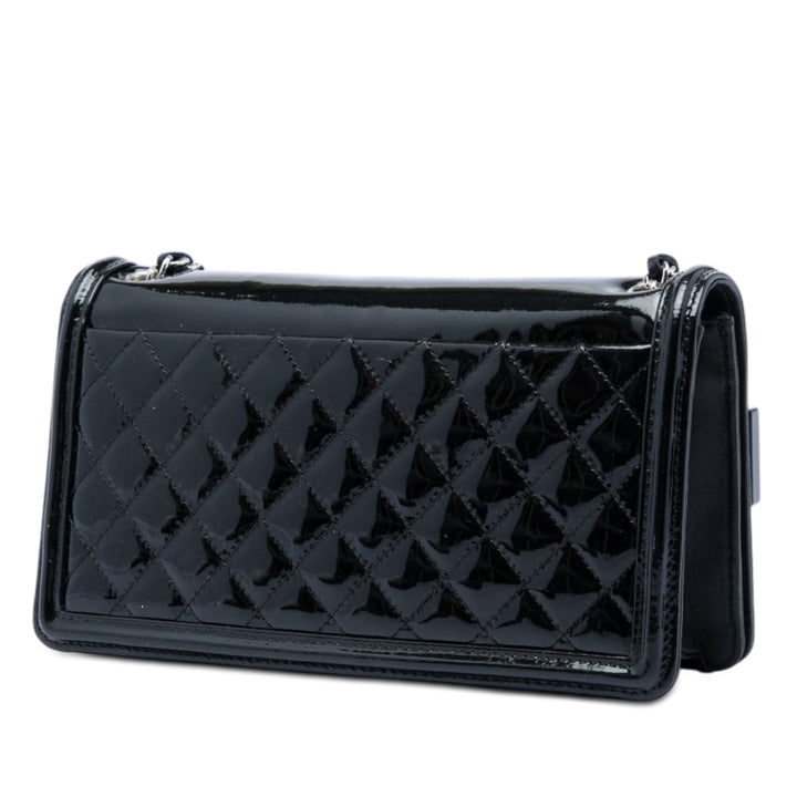 Chanel Acrylic Rayé Boy Brick Horizontal à rabat Cuir