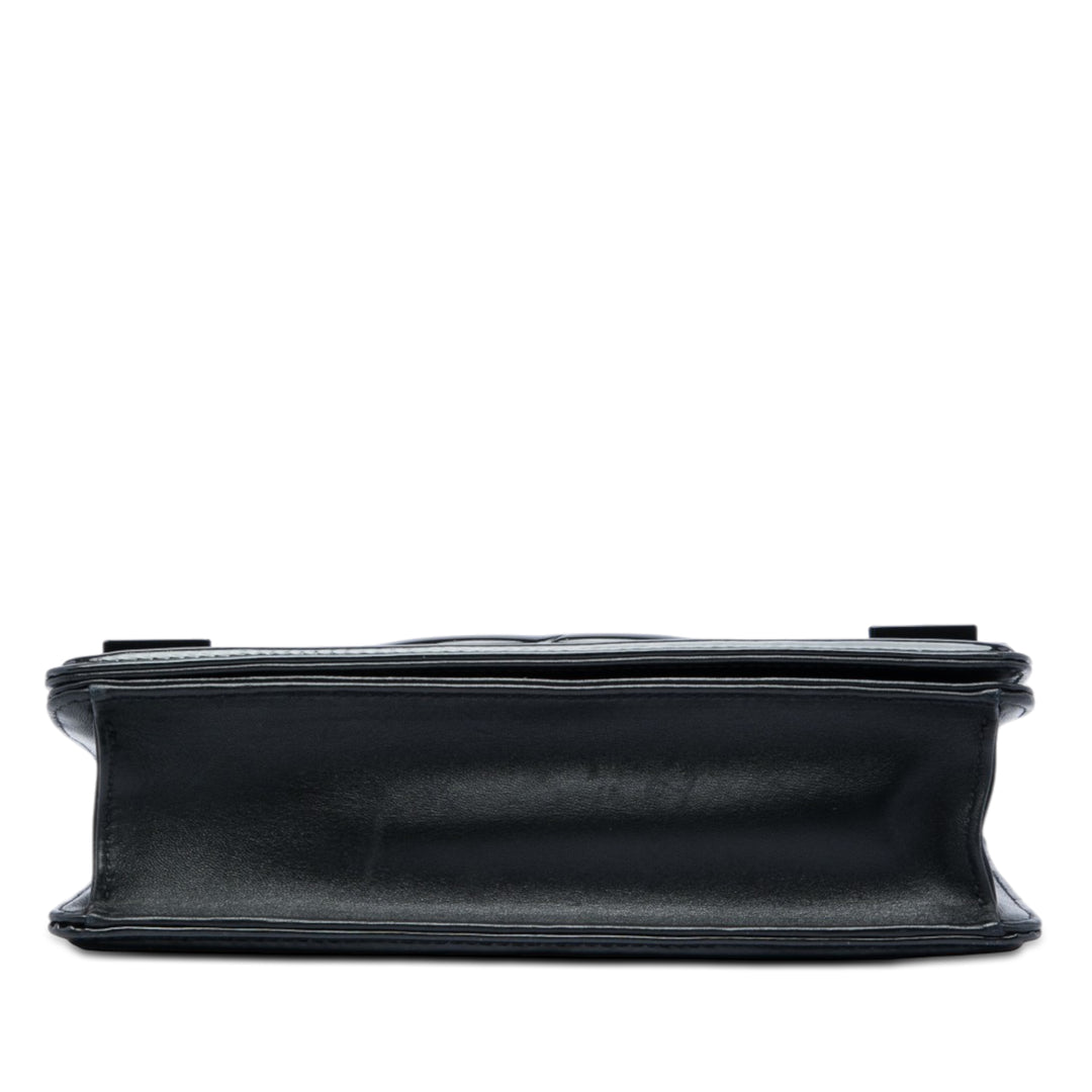 Chanel Acrylic Rayé Boy Brick Horizontal à rabat Cuir